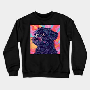 Retro Affenpinscher: Pastel Pup Revival Crewneck Sweatshirt